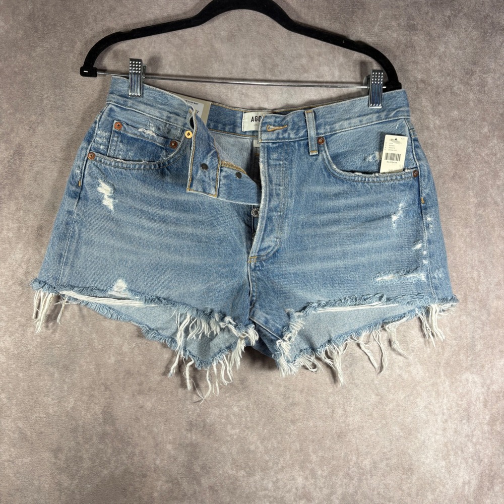 Agolde Shorts Womens Size 28 Blue Parker Vintage Cut Off Distressed A026-811 NEW